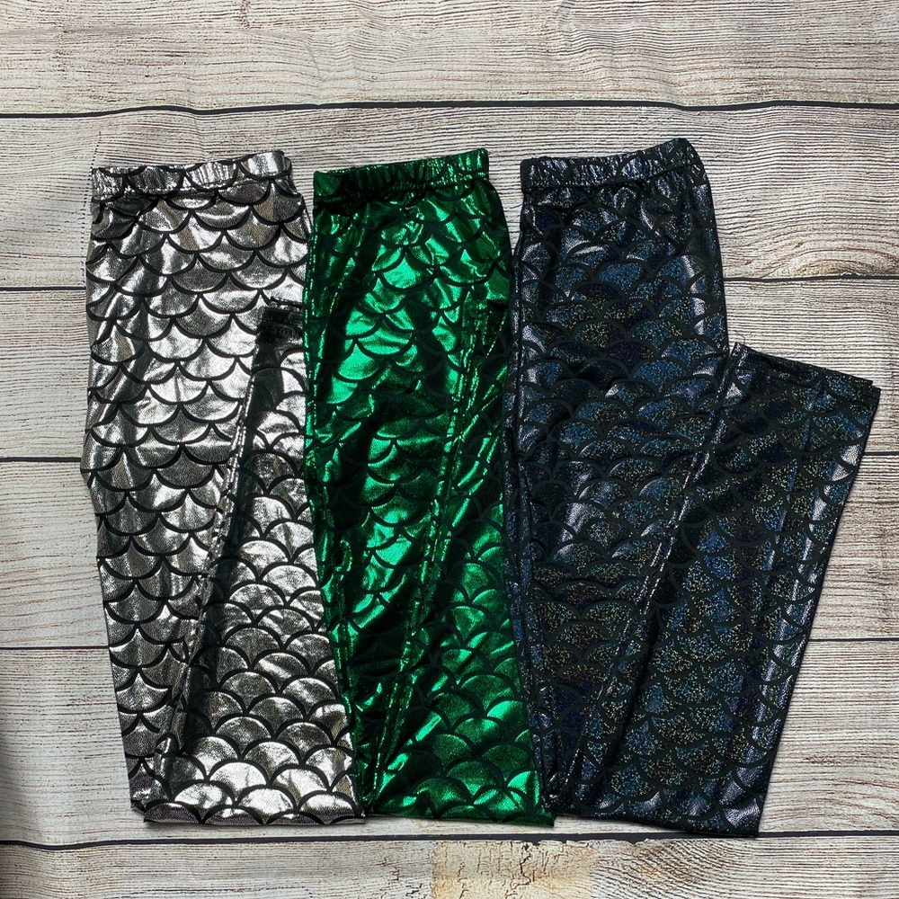 Mermaid leggings set of 3 Mermaid costume yoga